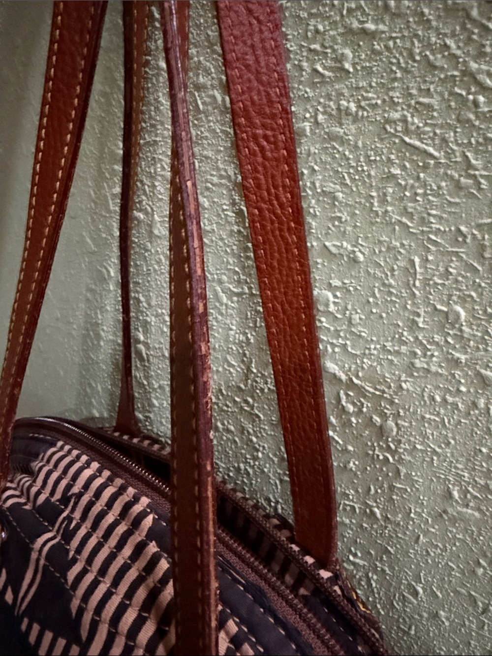 Dooney & Bourke Sailboat Print on Black Stripe Shoulder Bag - Picture 12 of 15
